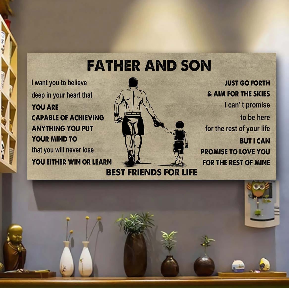 Sport-Family Father And Son Best Friends For Life - Ver 2 You Will Never Lose Poster Canvas Gift For Son From Father