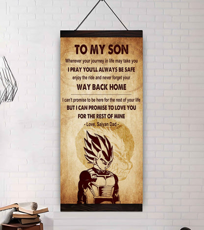 Warrior To My Son Never Forget Your Way Back Home Poster Canvas Motivation Canvas Gift For Your Son
