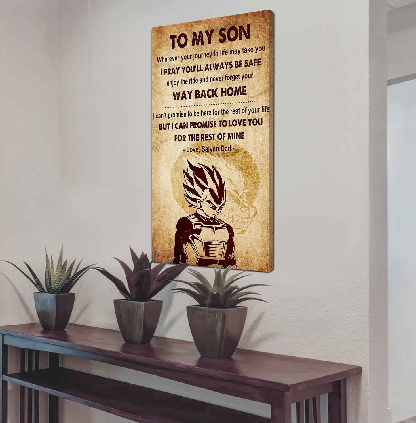 Warrior To My Son Never Forget Your Way Back Home Poster Canvas Motivation Canvas Gift For Your Son