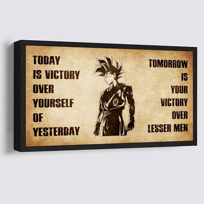 Personalized Spartan Poster Canvas - Today Is Victory Over Yourself Of Yesterday Tomorrow Is Your Victory Over Lesser Men