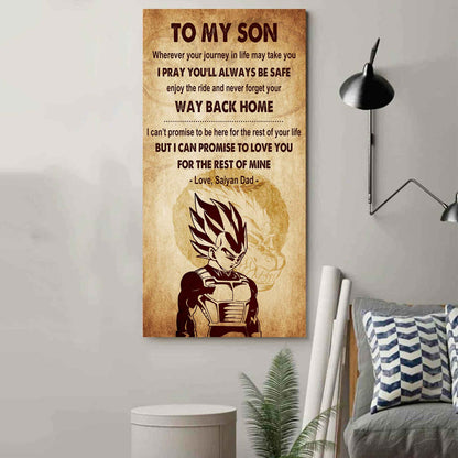 Warrior To My Son Never Forget Your Way Back Home Poster Canvas Motivation Canvas Gift For Your Son