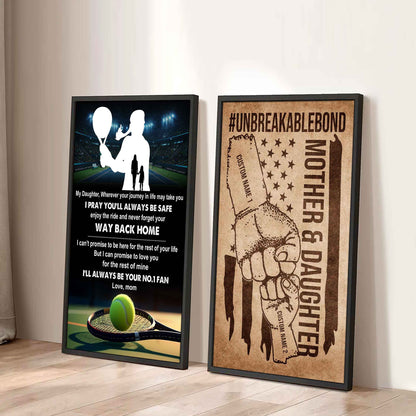 Mom And Daughter UnBreakable Bond - 2 Piece Canvas Wall Art - Never Forget Your Way Back Home
