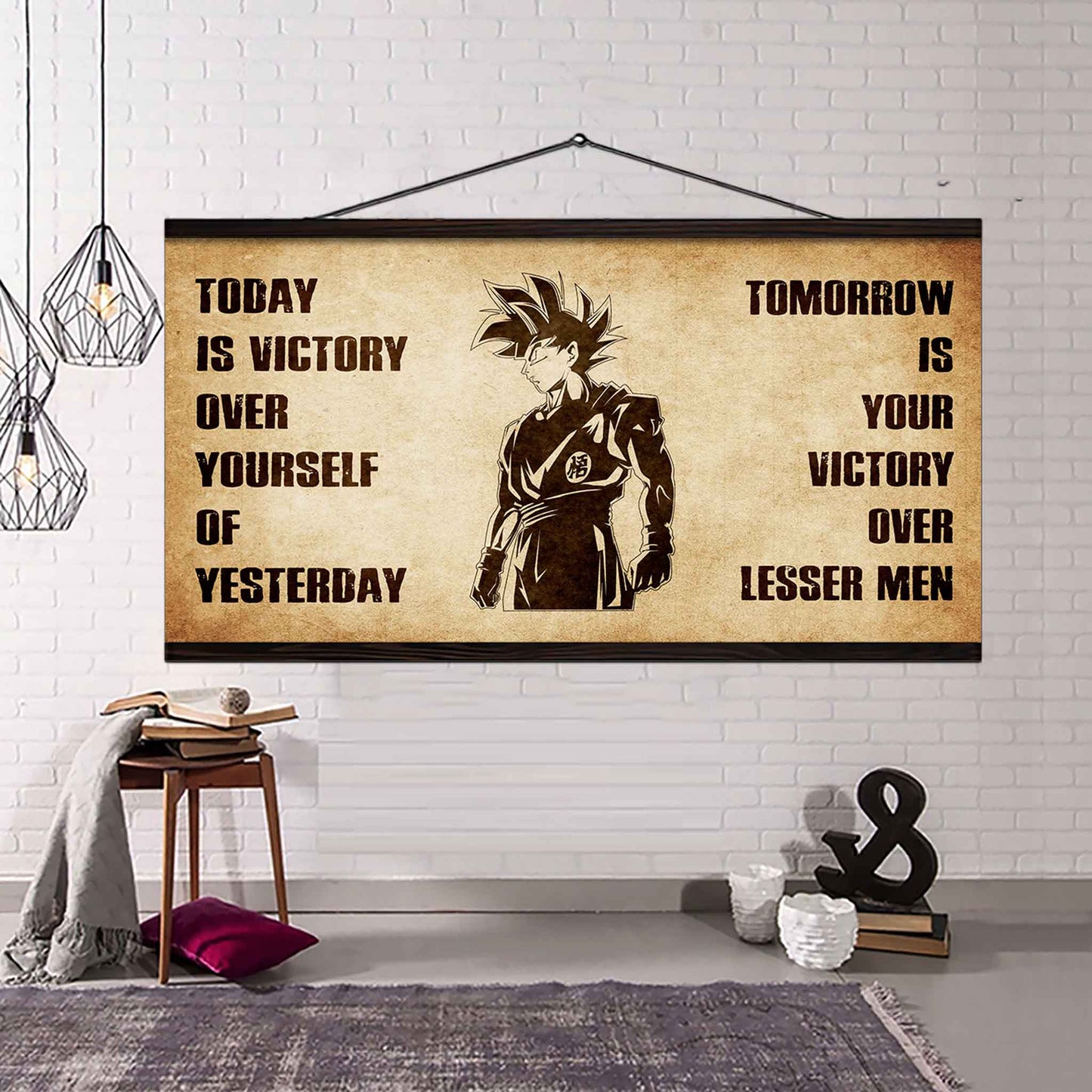 Personalized Spartan Poster Canvas - Today Is Victory Over Yourself Of Yesterday Tomorrow Is Your Victory Over Lesser Men