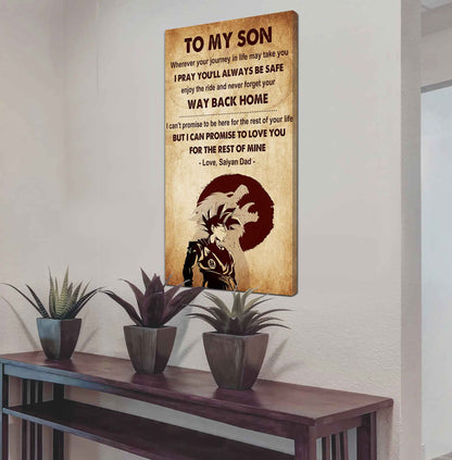 Warrior To My Son Never Forget Your Way Back Home Poster Canvas Motivation Canvas Gift For Your Son