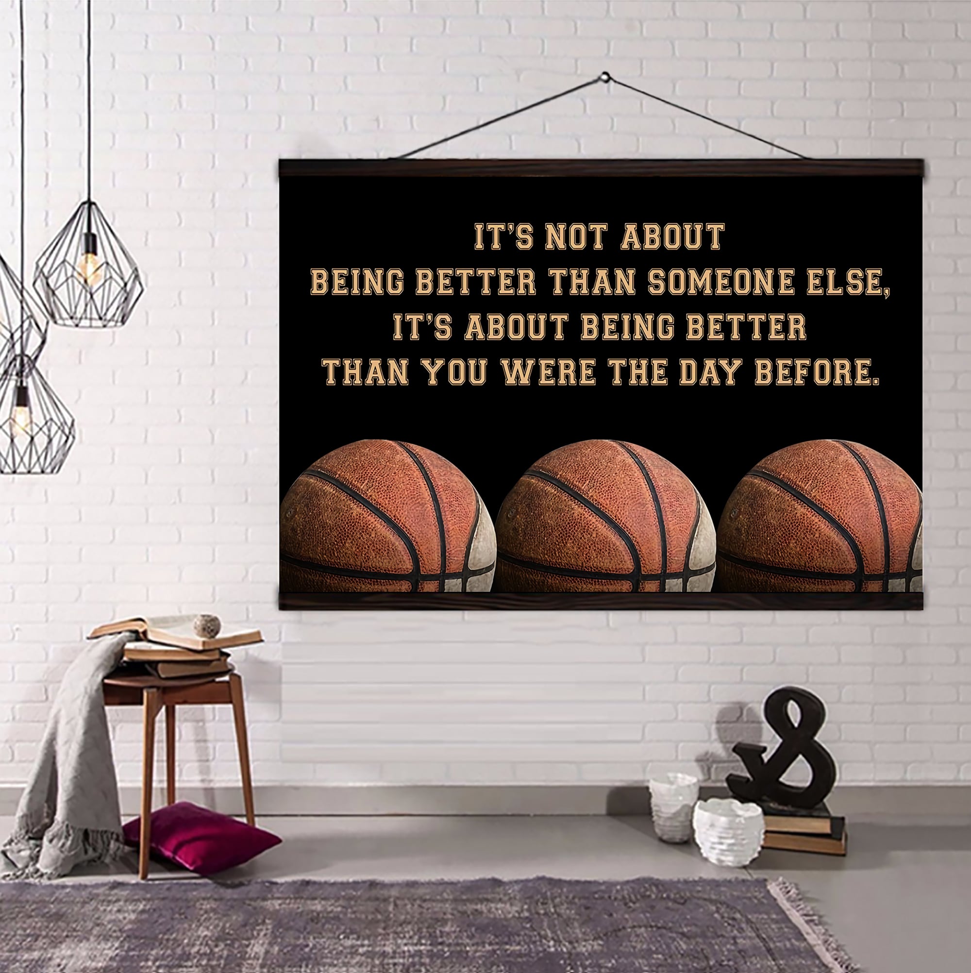 Basketball customizable poster canvas