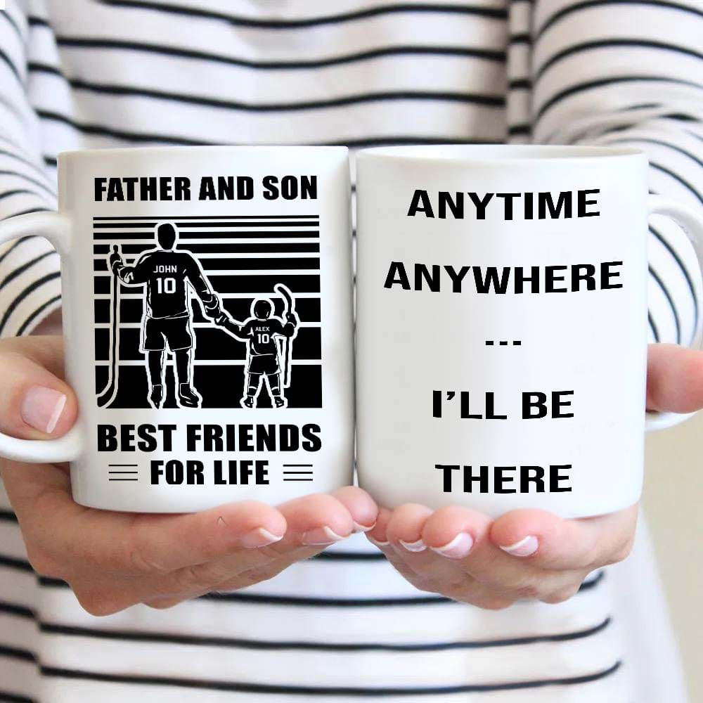 Soldier Be strong-Personalized Mug Father And Son Best Friends For Life - Message on the back side