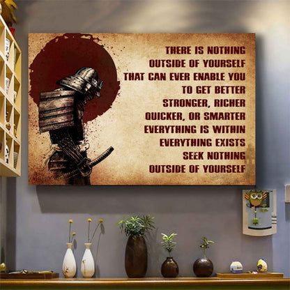 Viking Poster Canvas There Is Nothing Outside Of Yourself Best Gift With Motivation Quotes