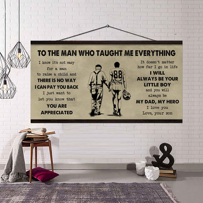 DRB Poster Horizontal Canvas To My DRB Dad I Know It's Not Easy To Raise A Child I Will Always Be Your Little Boy Gift From Son To Dad