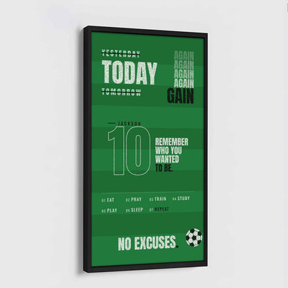 Sport Personalized Poster Canvas Remember Who You Wanted To Be Today Again Again Again Gain