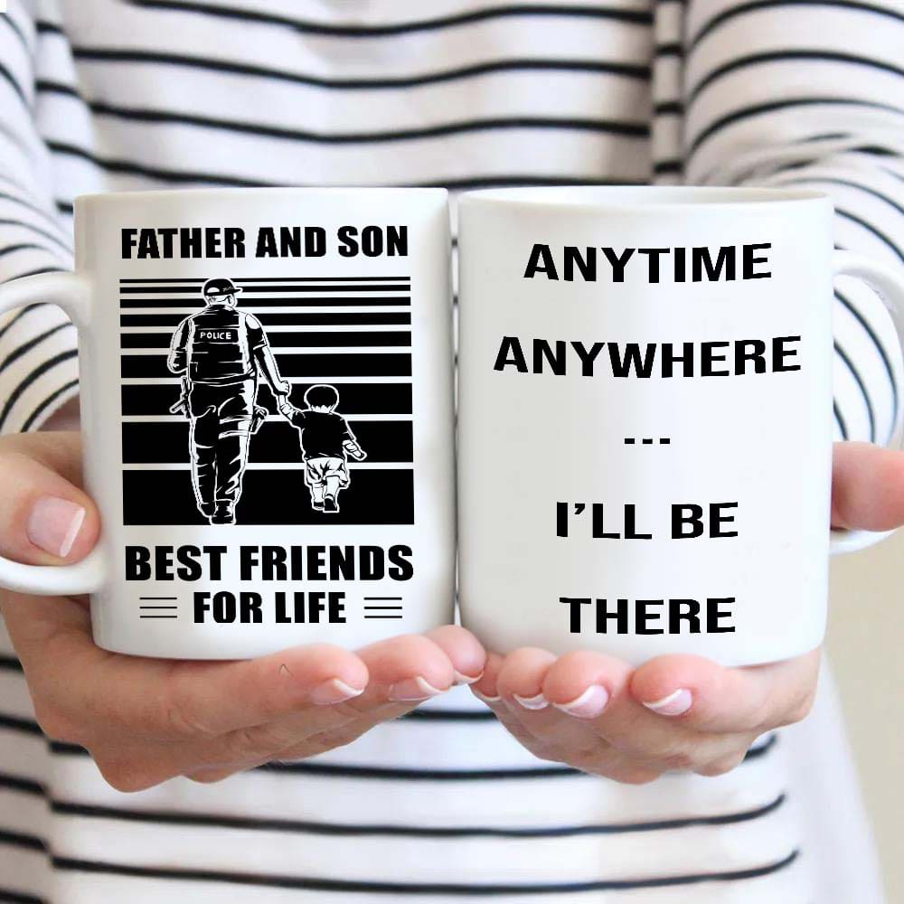 Soldier Be strong-Personalized Mug Father And Son Best Friends For Life - Message on the back side