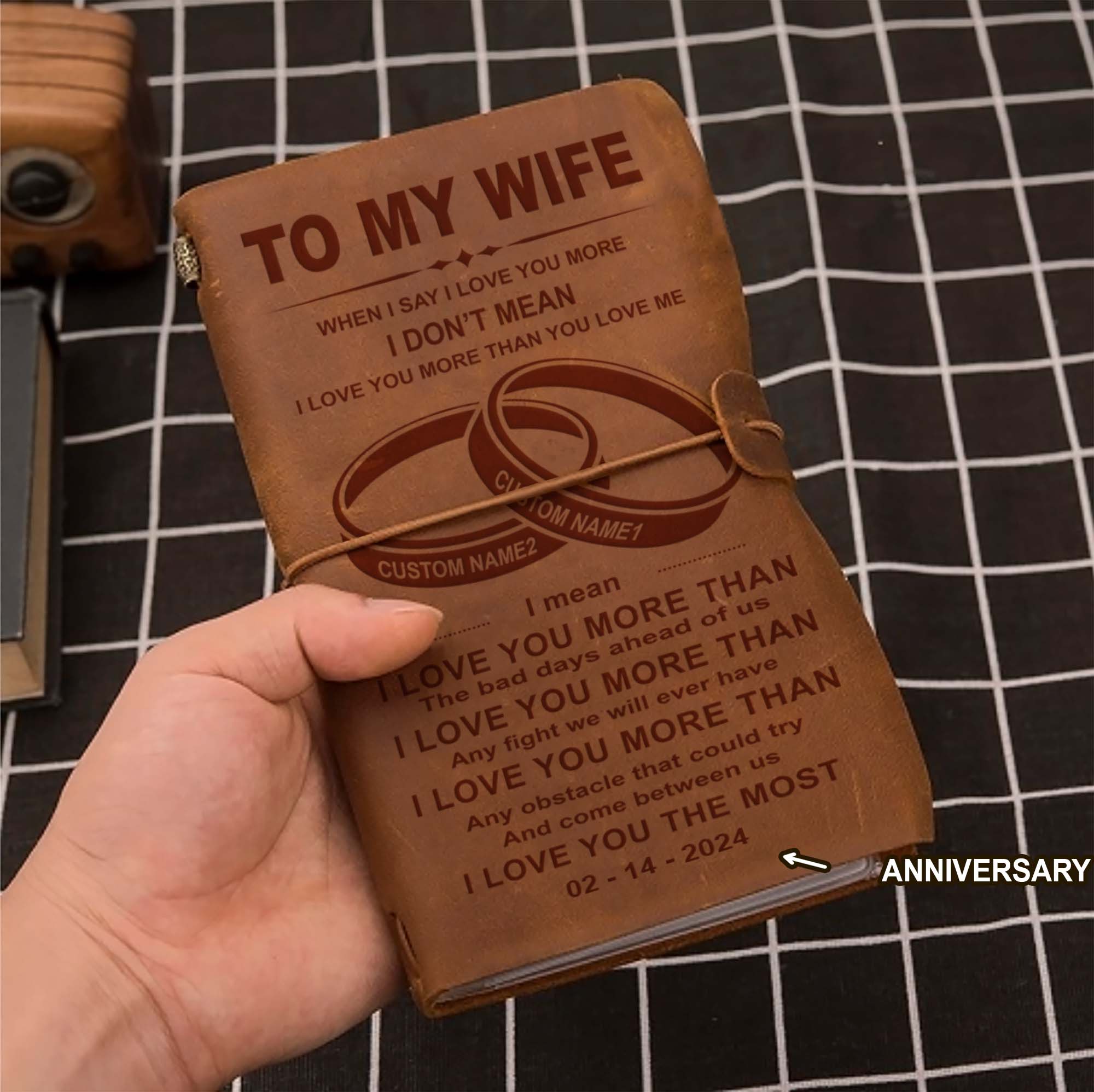 Perfect for anniversaries, birthdays, or just because-Vintage Journal Husband to wife- When we get to the end of our lives together