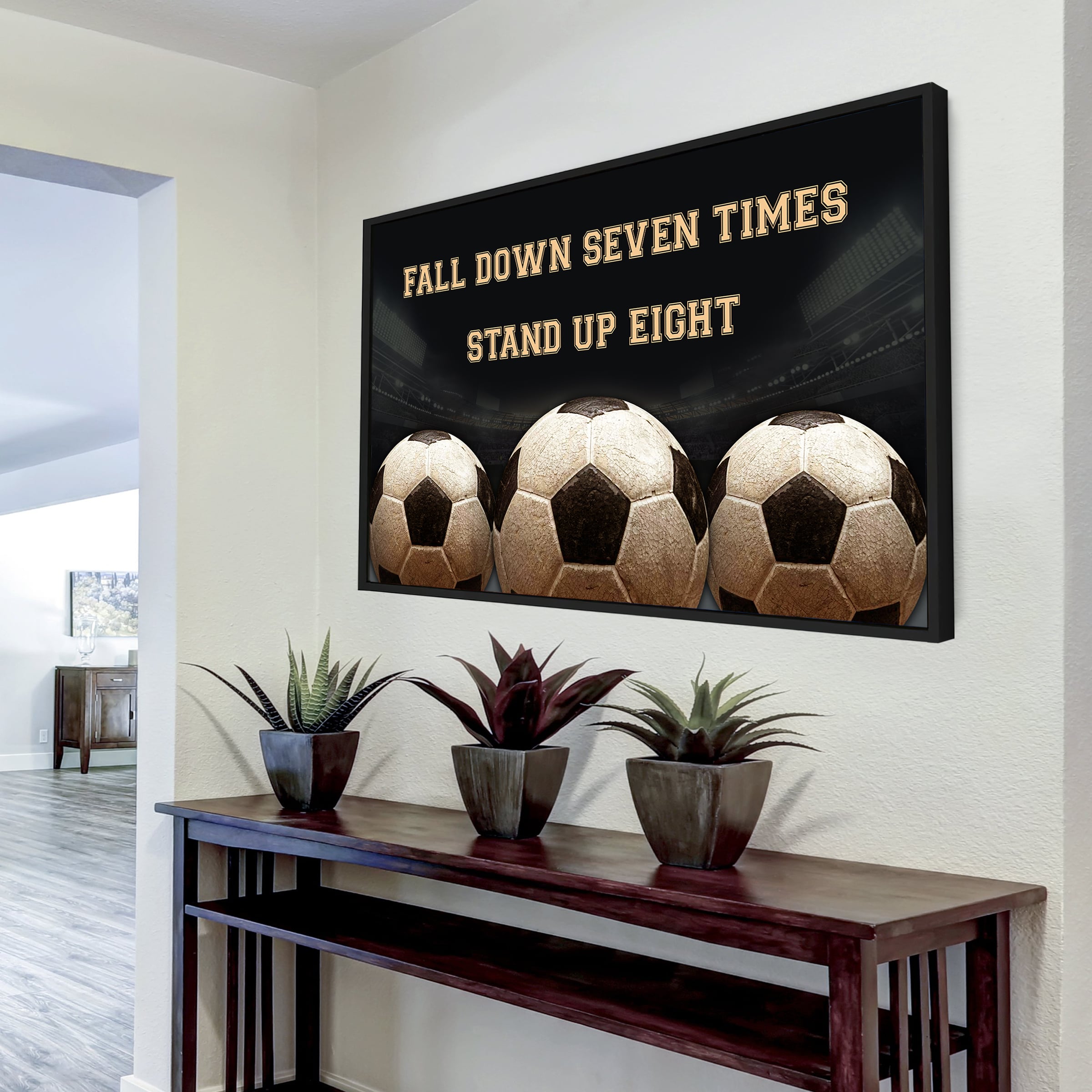 Basketball poster canvas fall down seven times stand up eight standard size