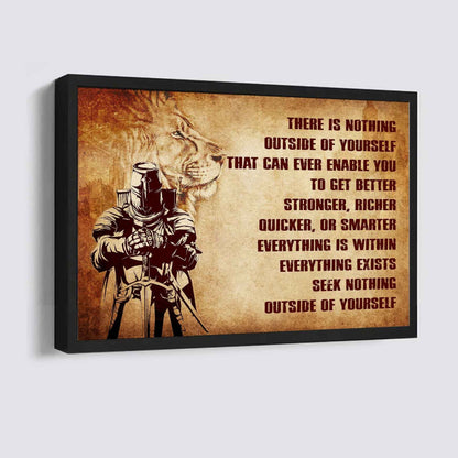 Viking Poster Canvas There Is Nothing Outside Of Yourself Best Gift With Motivation Quotes