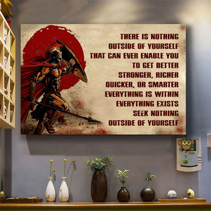 Viking Poster Canvas There Is Nothing Outside Of Yourself Best Gift With Motivation Quotes
