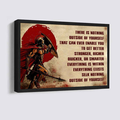 Viking Poster Canvas There Is Nothing Outside Of Yourself Best Gift With Motivation Quotes