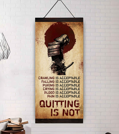 Warrior Quiting Is Not Poster Canvas Motivation Canvas Gift For You
