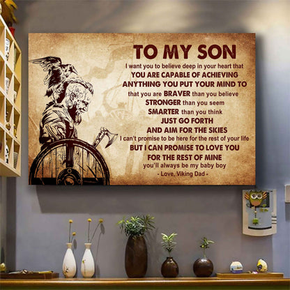 Spartan Poster Canvas Just Go Forth And Aim For The Skies From Dad To Son Gift For Your Son