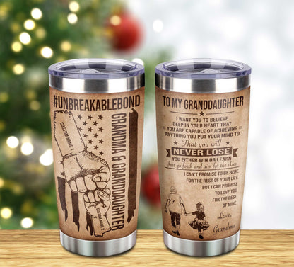 Customizable Sport Tumbler Never Forget Your Way Back Home From Grandma To Granddaughter