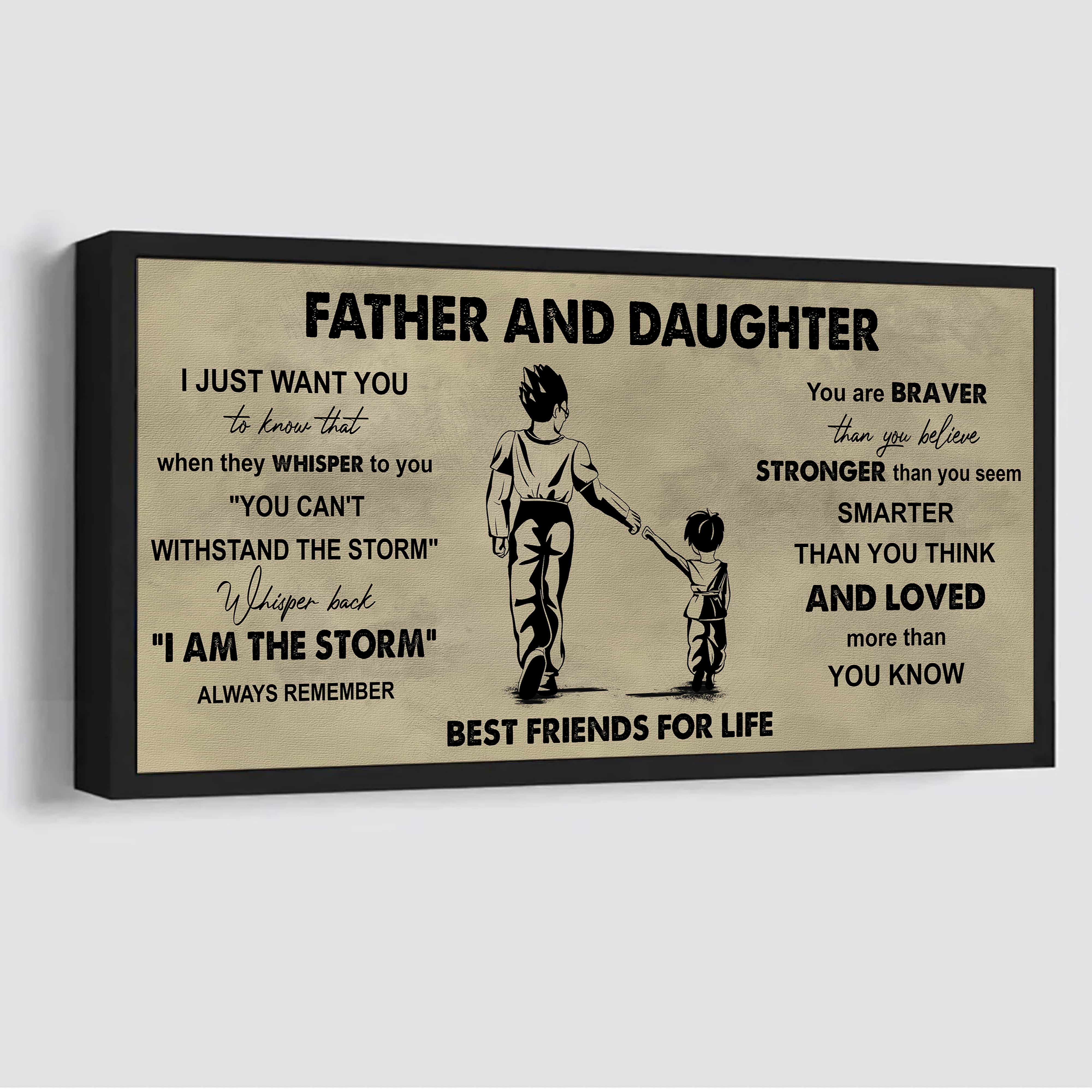 Soldier Father And Son Best Friends For Life - I Am The Storm Poster Canvas Gift For Son From Father