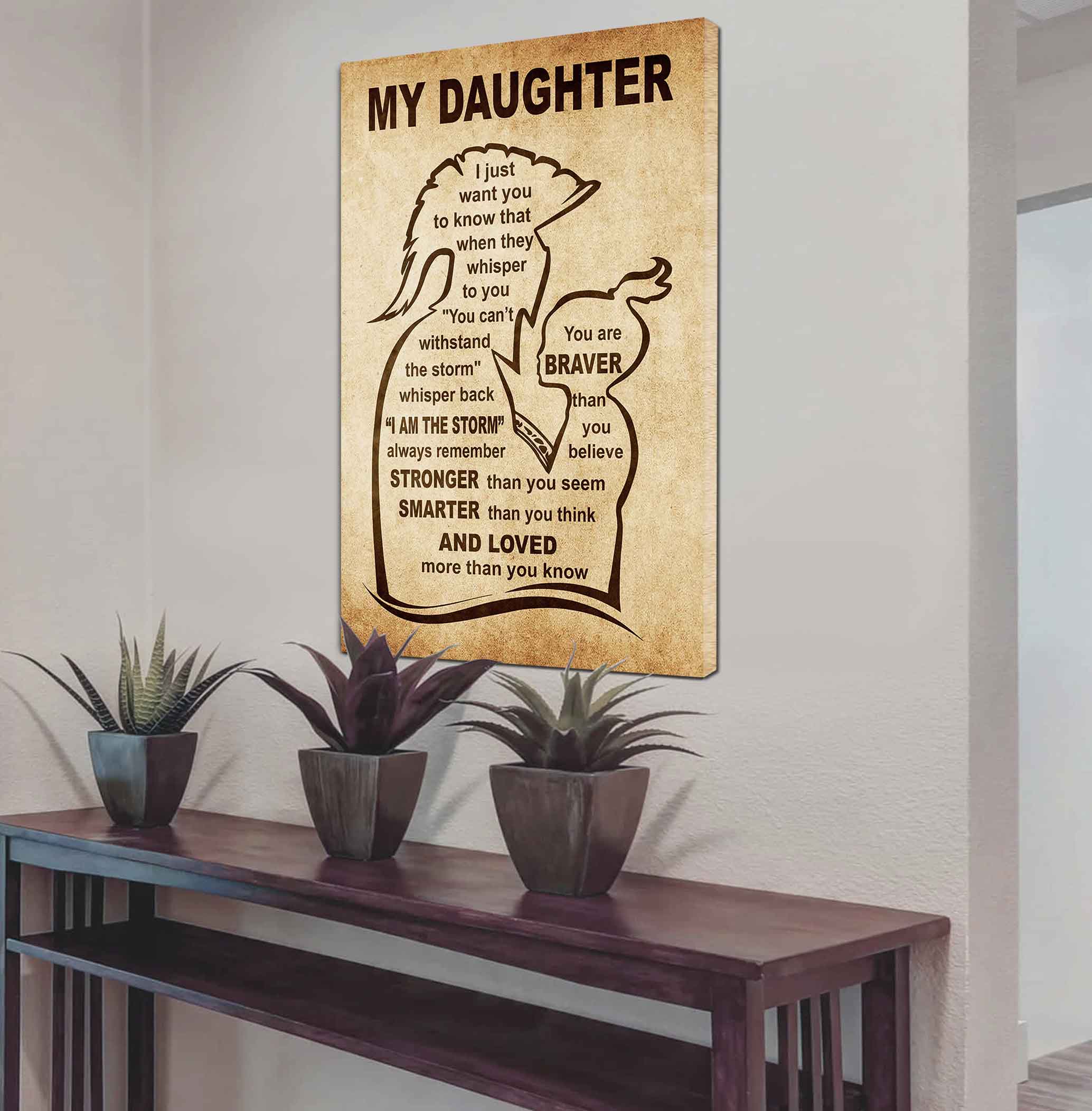 Personalized Family Poster Canvas I Just Want You To Know That - I Am The Storm To My Son Gift From Dad Gift For Your Son