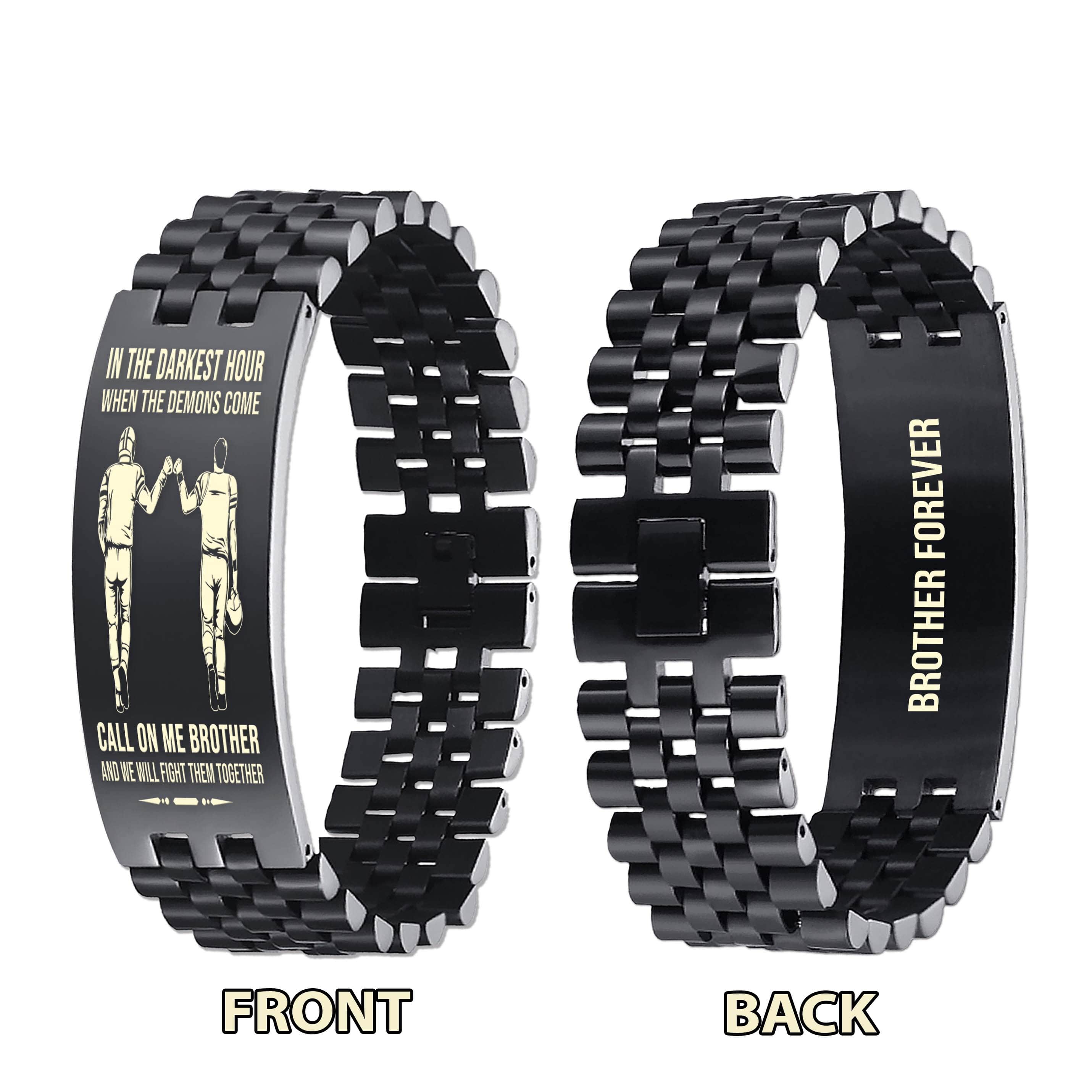 Vikings-Brother Forever Customizable engraved brother bracelet double sided gift from brother