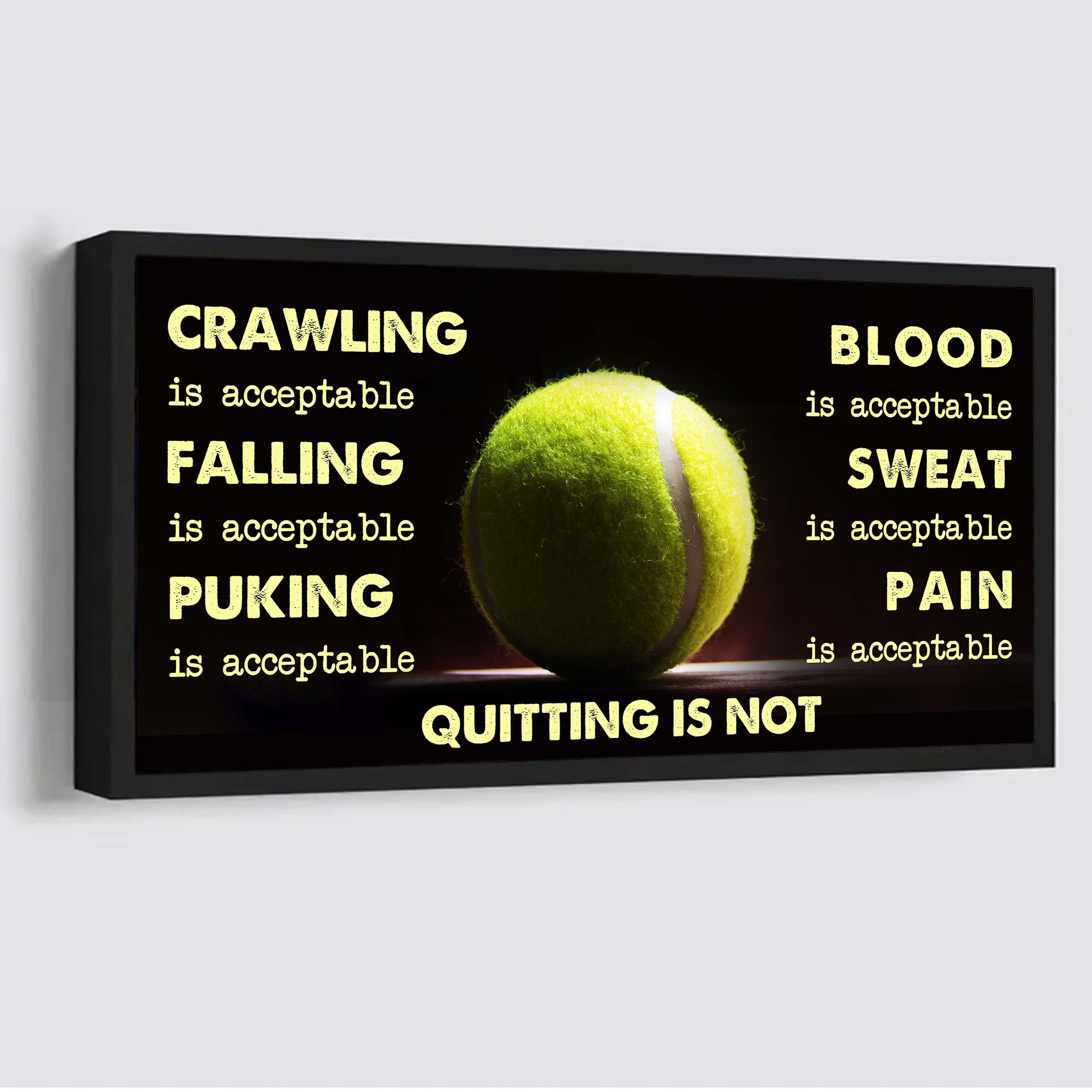 Baselball Poster Canvas Quiting Is Not