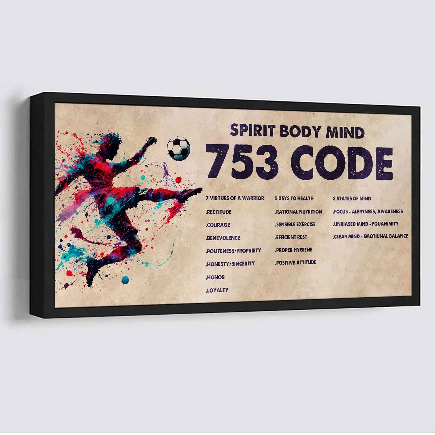 DRB VGT Poster Canvas 7 5 3 Code Motivation Quotes