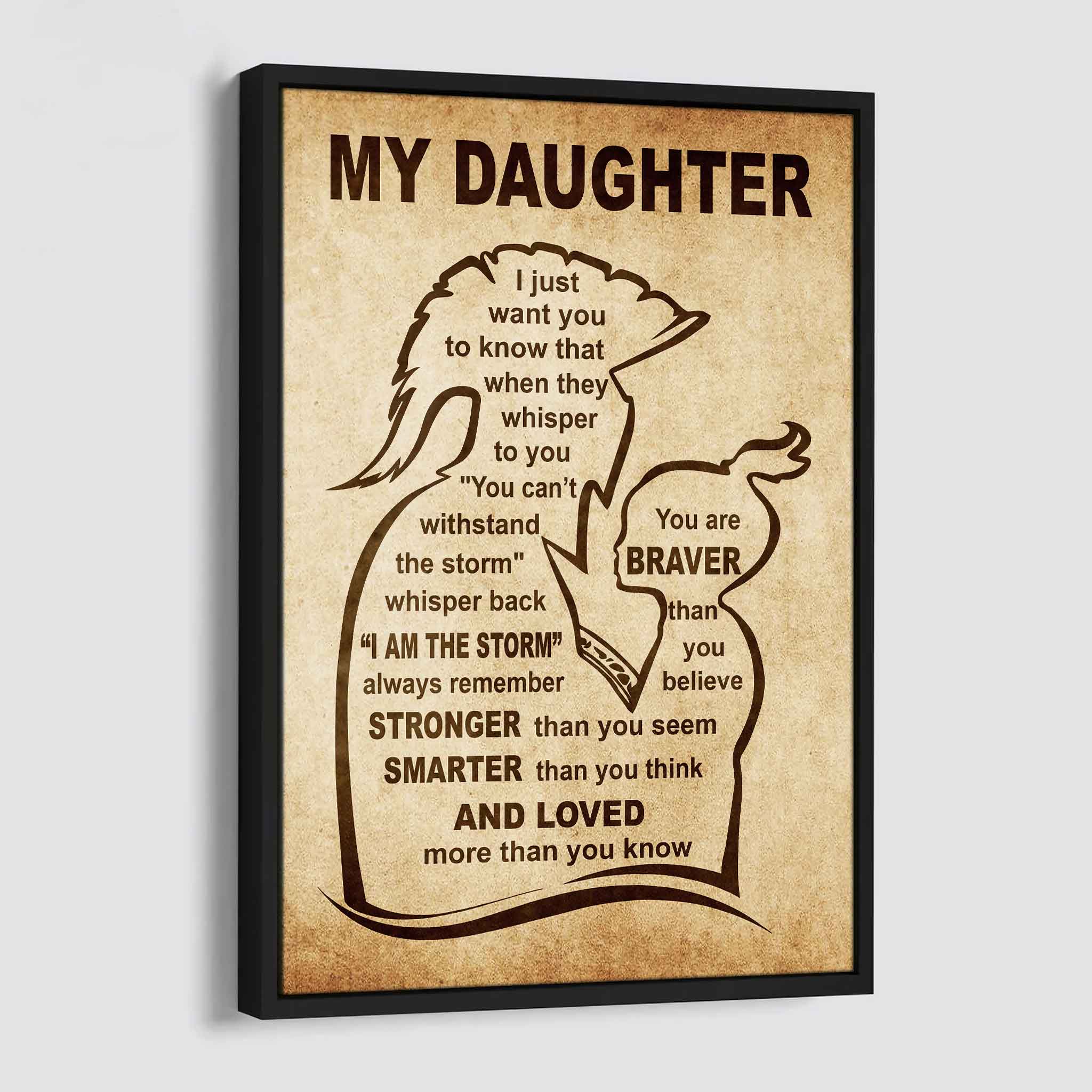 Personalized Family Poster Canvas I Just Want You To Know That - I Am The Storm To My Son Gift From Dad Gift For Your Son