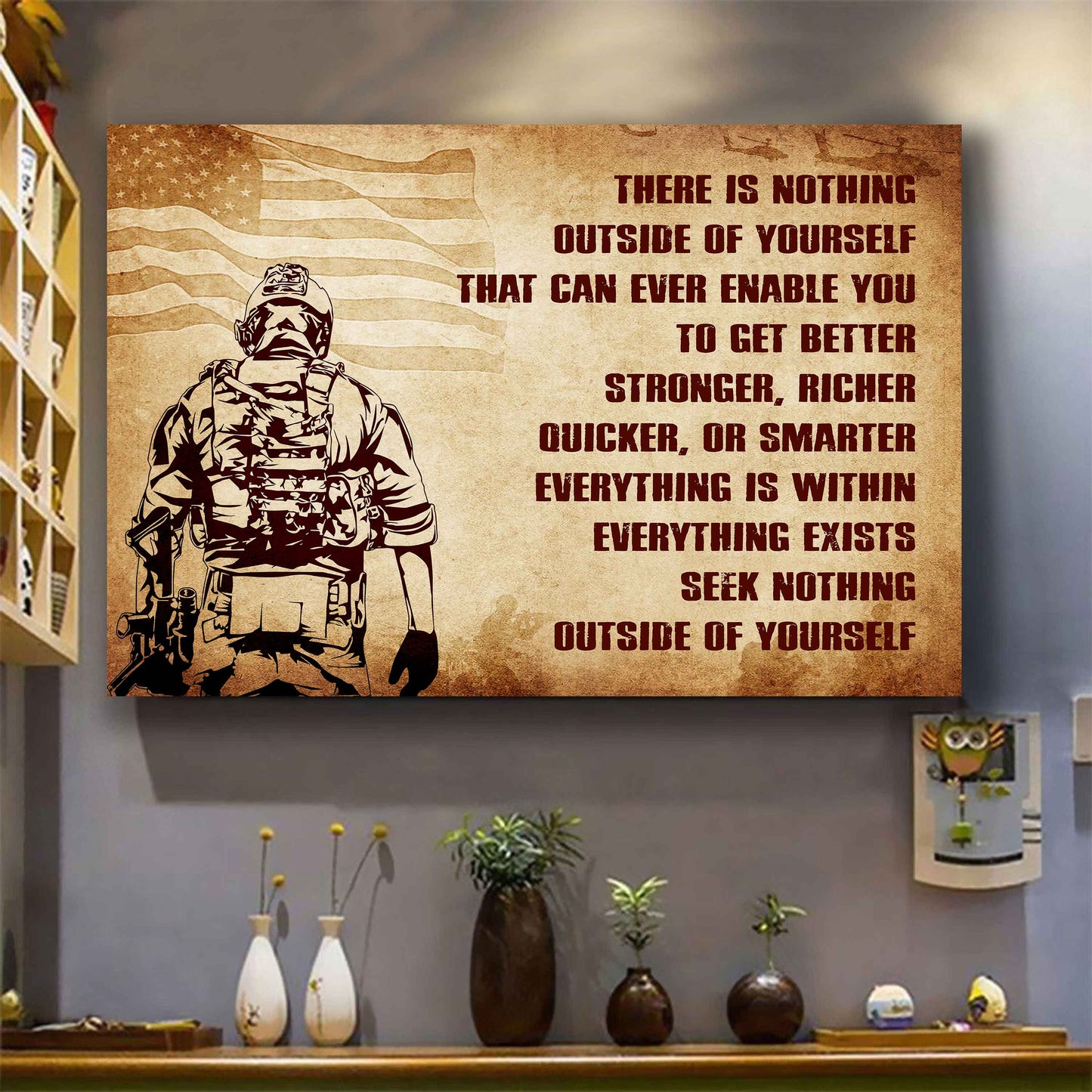 DRB Poster Canvas There Is Nothing Outside Of Yourself Best Gift With Motivation Quotes