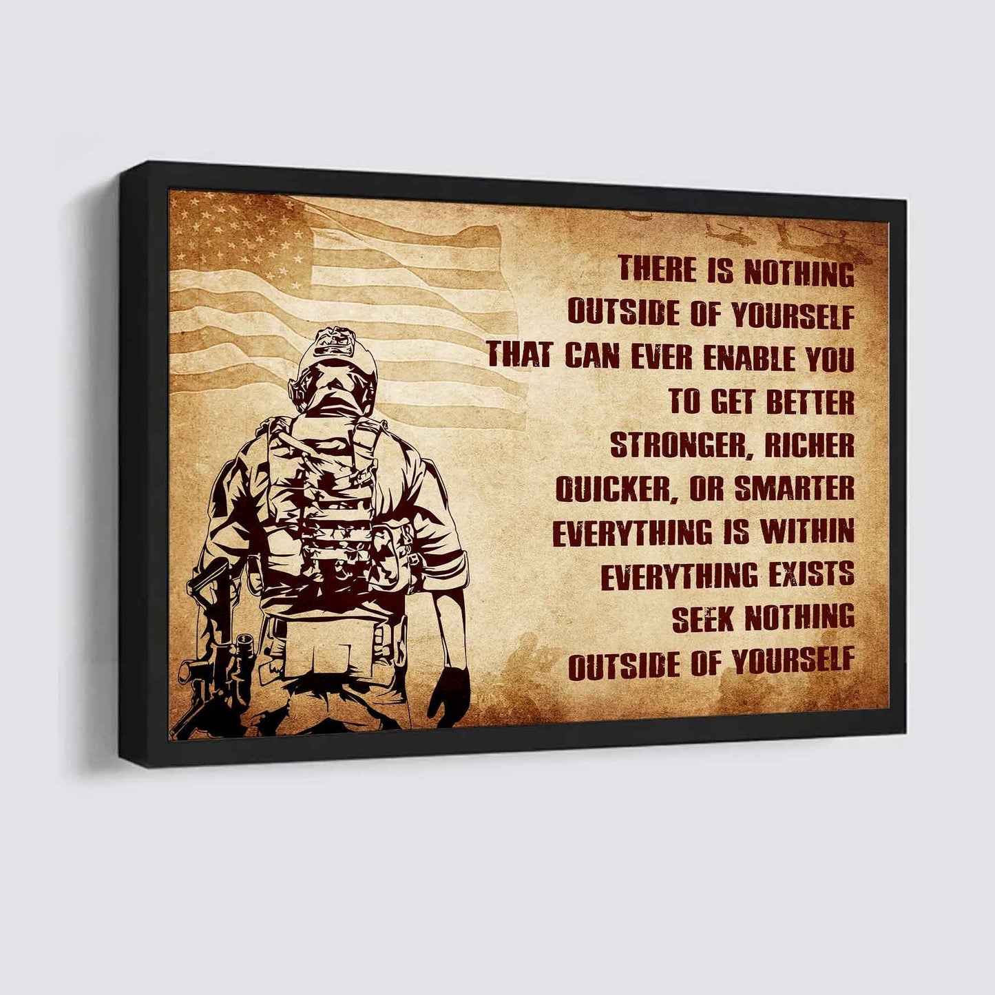 Viking Poster Canvas There Is Nothing Outside Of Yourself Best Gift With Motivation Quotes