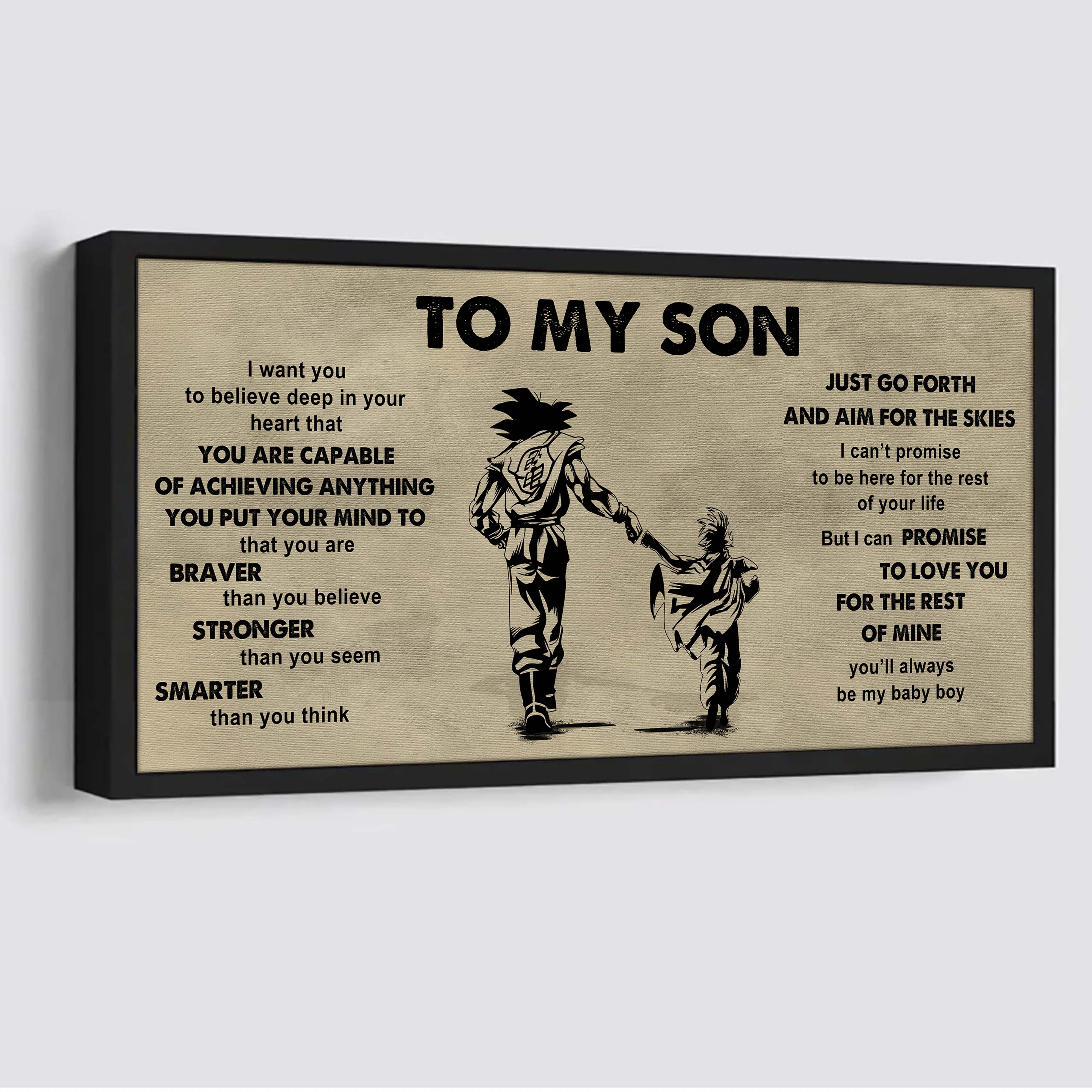 DRB GK To My Son - That You Are Braver Than You Believe Poster Canvas Gift For Son From Father