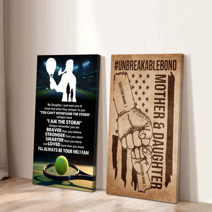 Mother And Daughter UnBreakable Bond - 2 Piece Canvas Wall Art - Whisper Back I'm The Storm