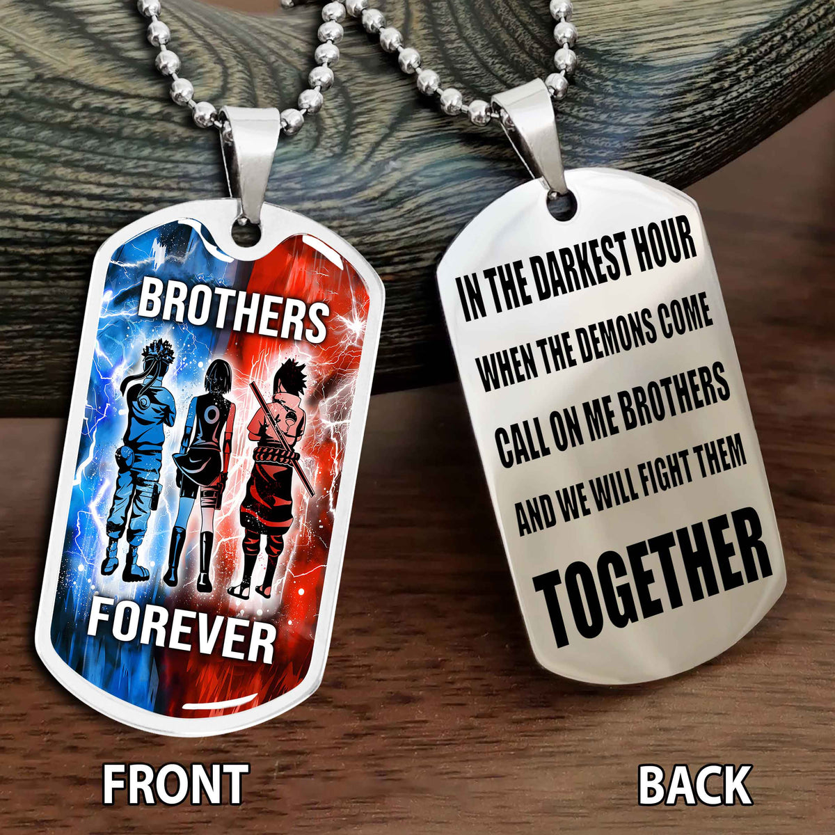 Personalized Double Side Graphic Dog Tag Gift For Brother Call On Me Brother And We Will Fight Them Together Brother Forever BADT