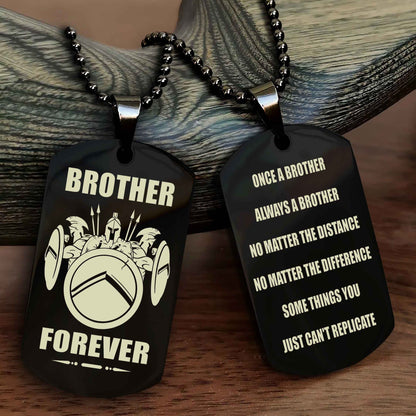 Cowboy Customizable engraved dog tag double sided gift from brother - Brother Forever Once A Brother Always A Brother