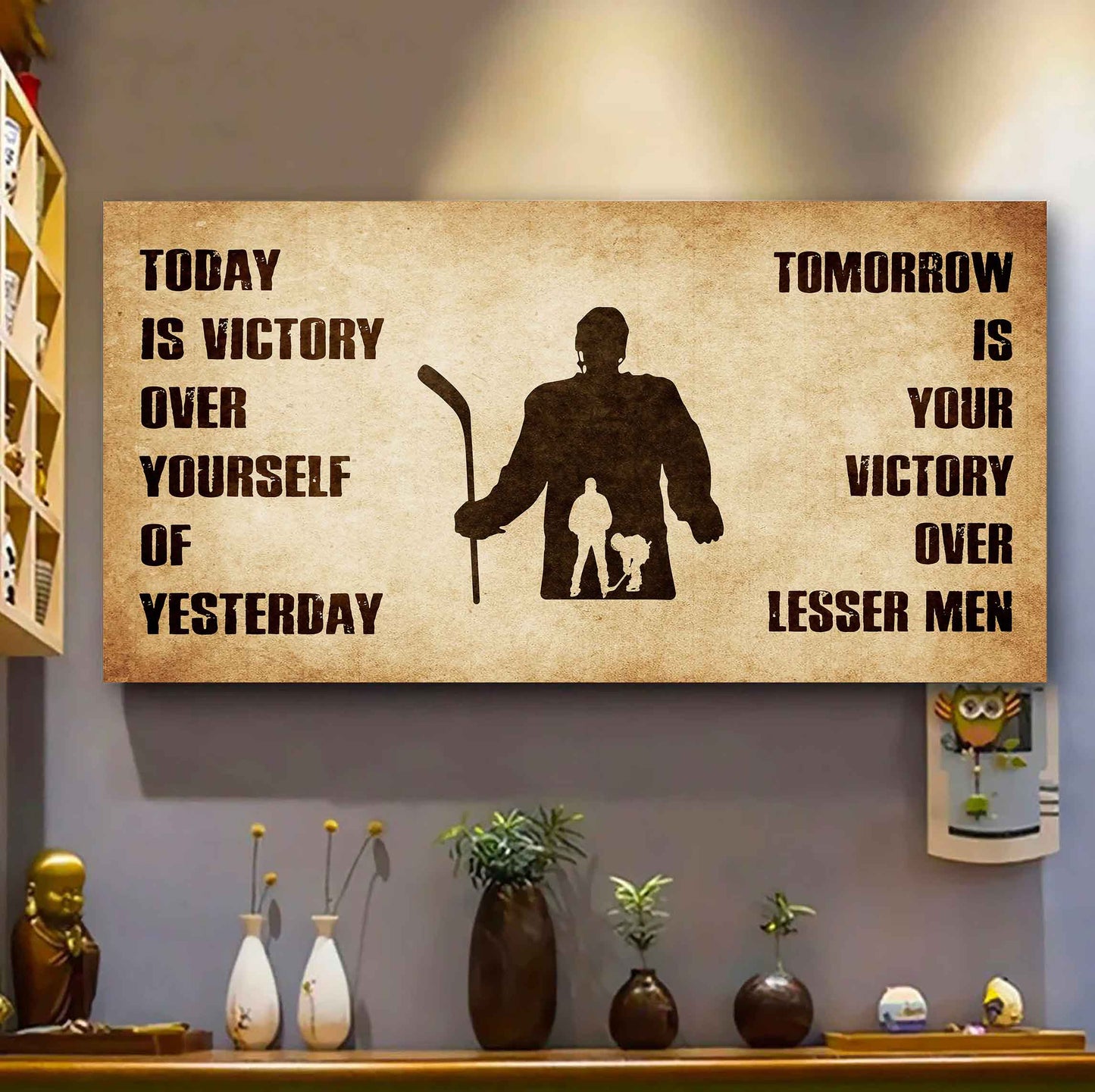 Personalized Spartan Poster Canvas - Today Is Victory Over Yourself Of Yesterday Tomorrow Is Your Victory Over Lesser Men