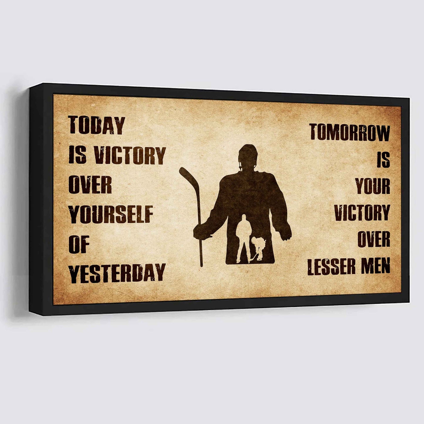 Personalized Spartan Poster Canvas - Today Is Victory Over Yourself Of Yesterday Tomorrow Is Your Victory Over Lesser Men