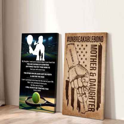 Mother And Daughter UnBreakable Bond - 2 Piece Canvas Wall Art - You Will Never Lose You Either Win Or Learn