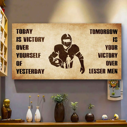 Personalized Spartan Poster Canvas - Today Is Victory Over Yourself Of Yesterday Tomorrow Is Your Victory Over Lesser Men