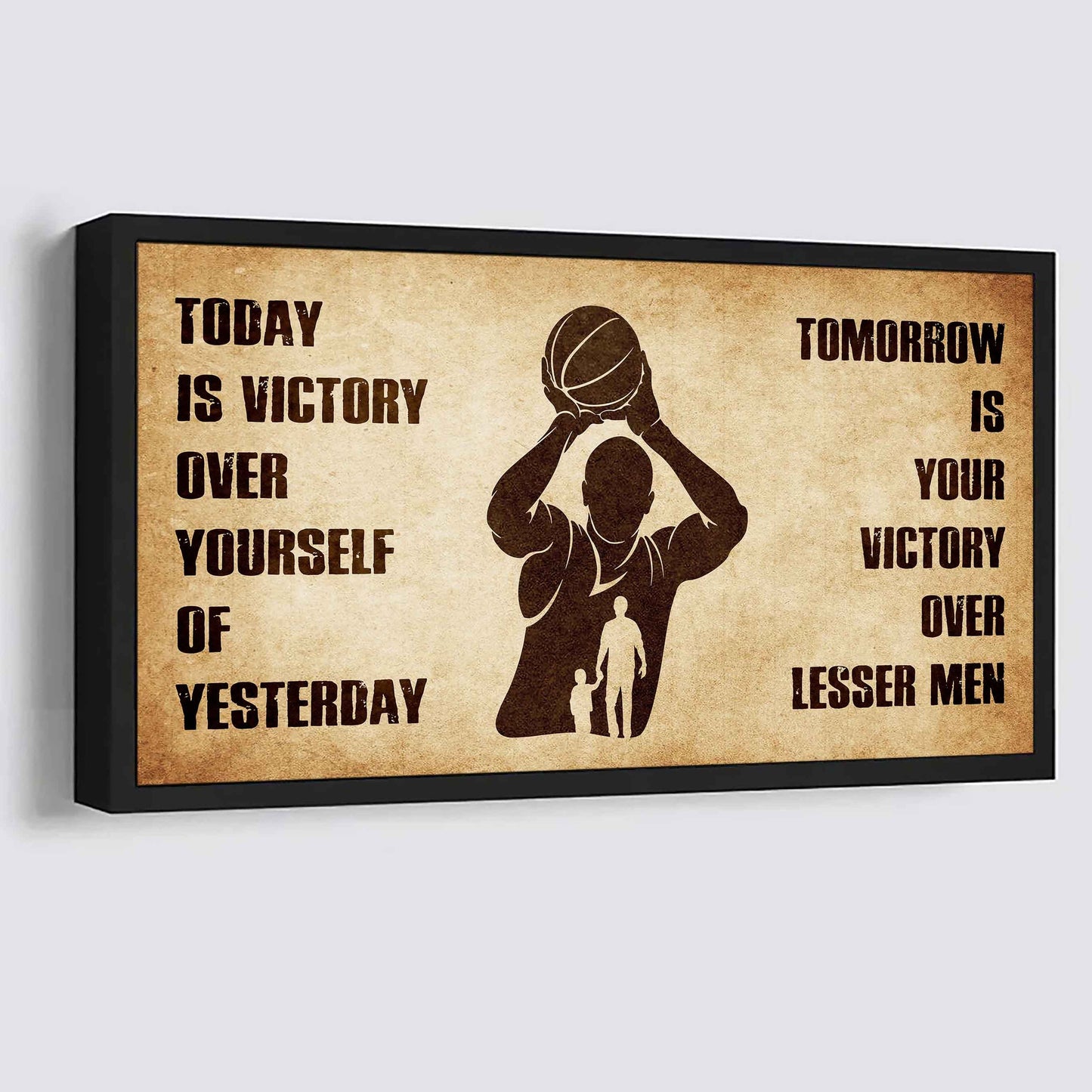 Personalized Spartan Poster Canvas - Today Is Victory Over Yourself Of Yesterday Tomorrow Is Your Victory Over Lesser Men