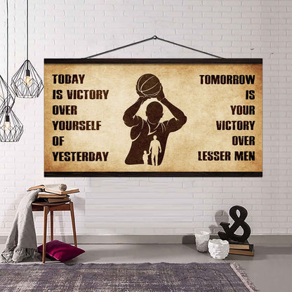Personalized Spartan Poster Canvas - Today Is Victory Over Yourself Of Yesterday Tomorrow Is Your Victory Over Lesser Men