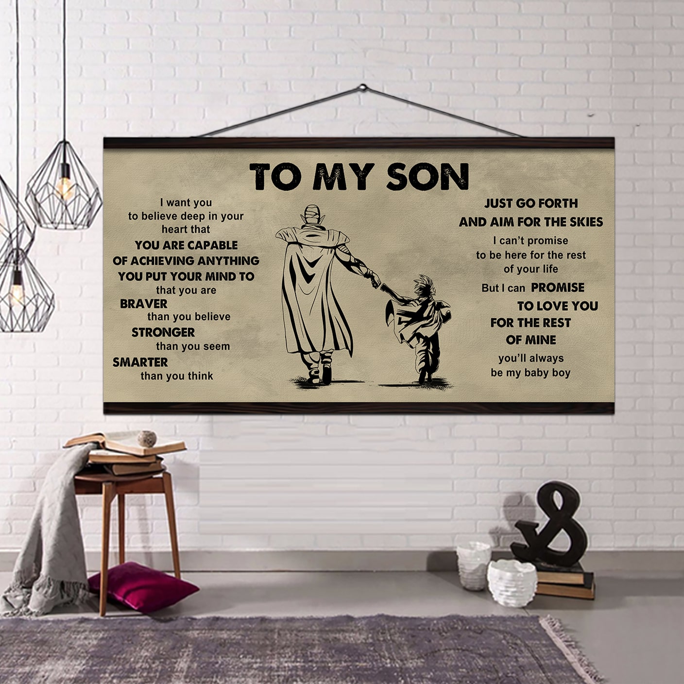 DRB VGT To My Son - That You Are Braver Than You Believe Poster Canvas Gift For Son From Father