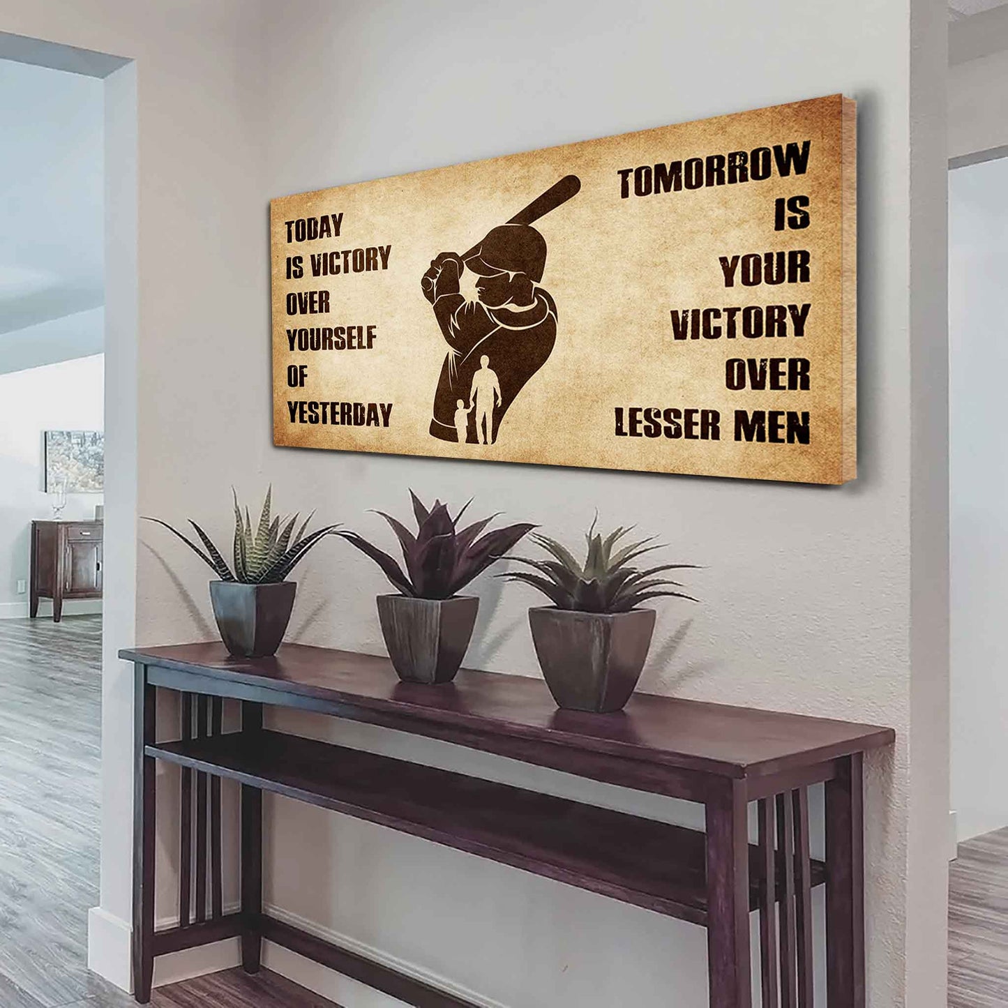 Personalized Spartan Poster Canvas - Today Is Victory Over Yourself Of Yesterday Tomorrow Is Your Victory Over Lesser Men