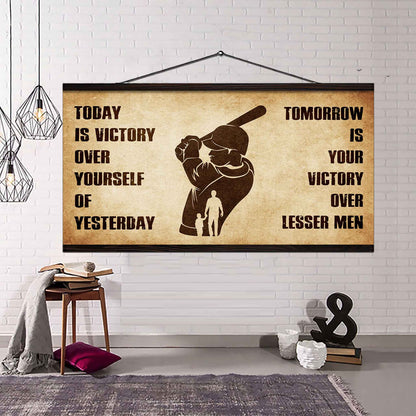 Personalized Spartan Poster Canvas - Today Is Victory Over Yourself Of Yesterday Tomorrow Is Your Victory Over Lesser Men