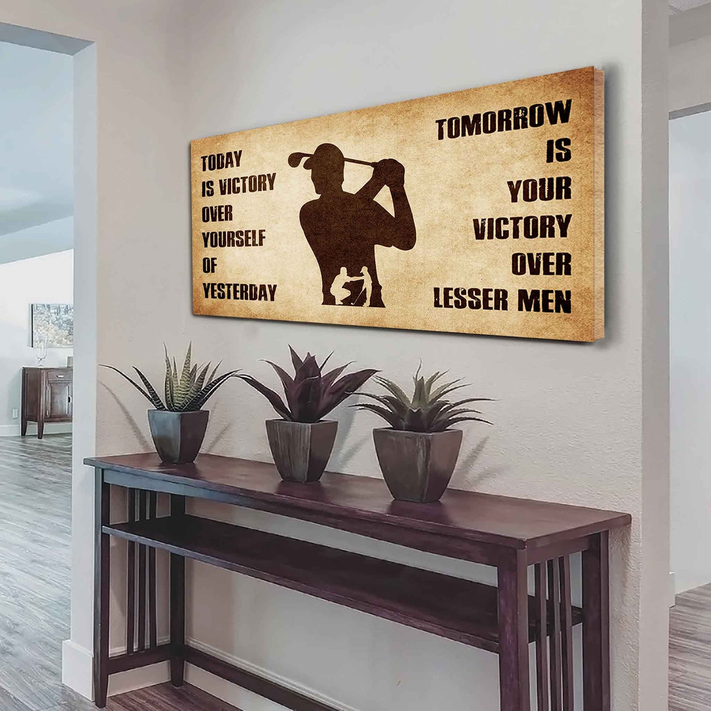 Personalized Spartan Poster Canvas - Today Is Victory Over Yourself Of Yesterday Tomorrow Is Your Victory Over Lesser Men