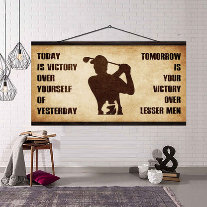 Personalized Spartan Poster Canvas - Today Is Victory Over Yourself Of Yesterday Tomorrow Is Your Victory Over Lesser Men