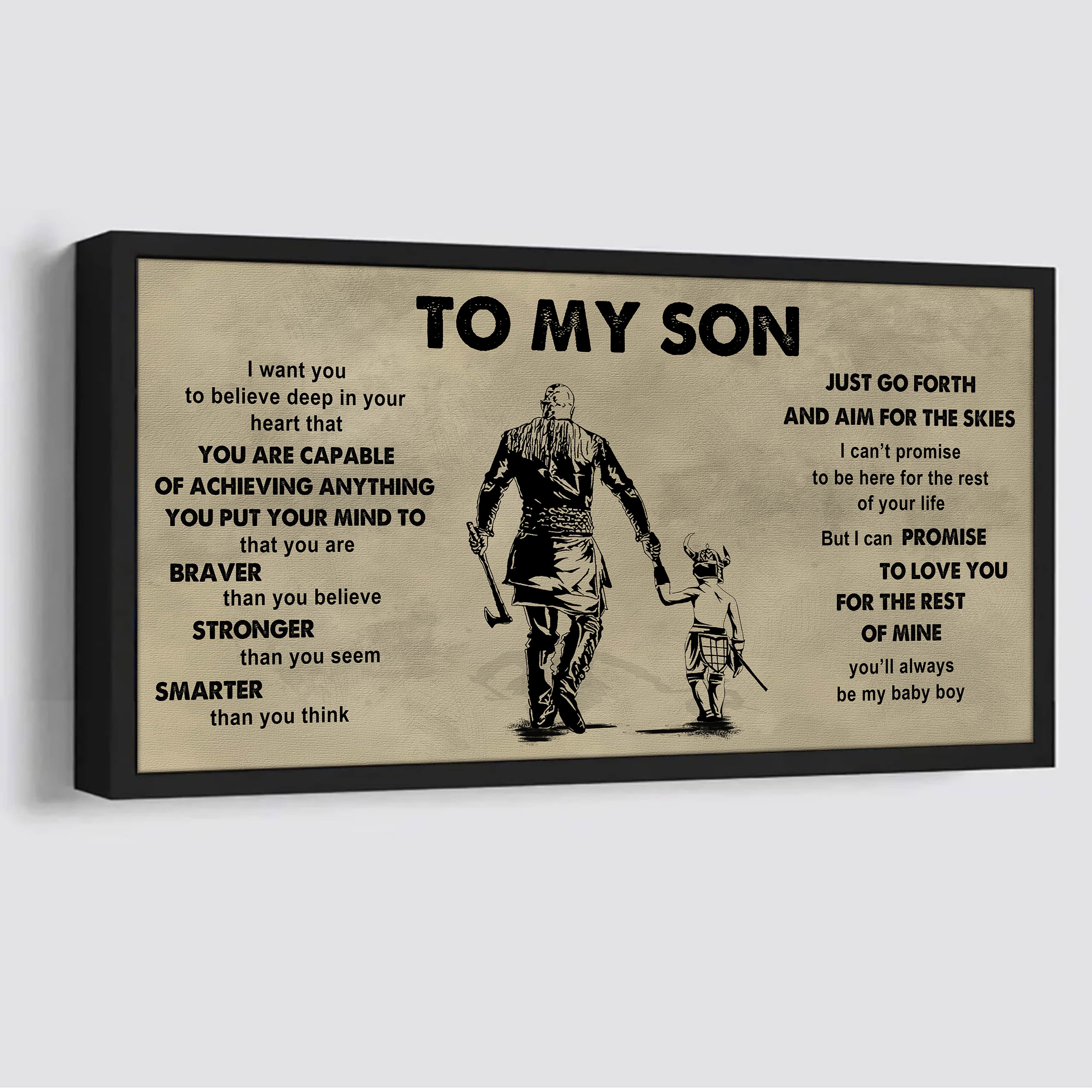 DRB VGT To My Son - That You Are Braver Than You Believe Poster Canvas Gift For Son From Father