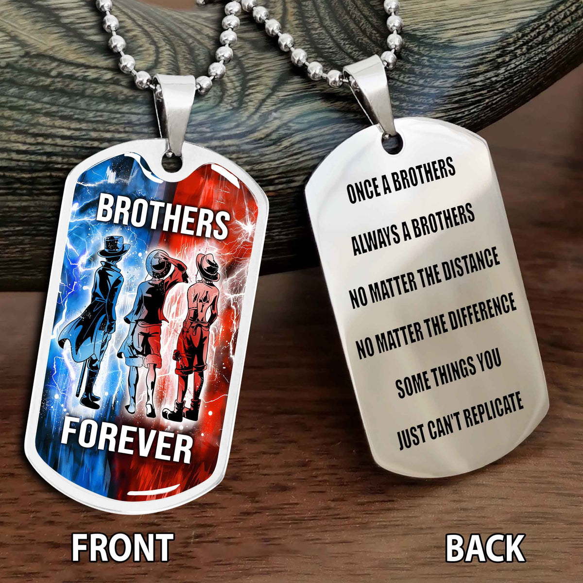 Personalized Double Side Graphic Dog Tag Gift For Brother Once A Soldier Always A Soldier