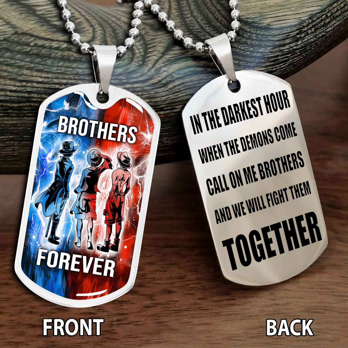 Personalized Double Side Graphic Dog Tag Gift For Brother Call On Me Brother And We Will Fight Them Together Brother Forever BADT