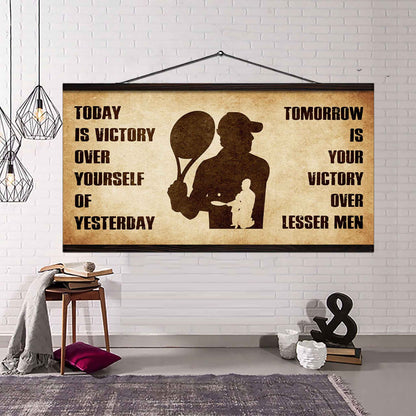 Personalized Spartan Poster Canvas - Today Is Victory Over Yourself Of Yesterday Tomorrow Is Your Victory Over Lesser Men