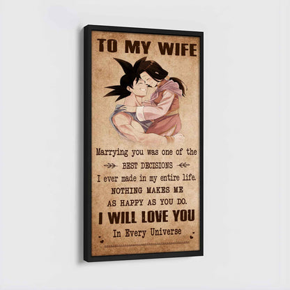 Family Poster Canvas To My Wife Marrying You Was One Of The Best Decisions - I Will Love You Forever And Always Gift For Your Wife